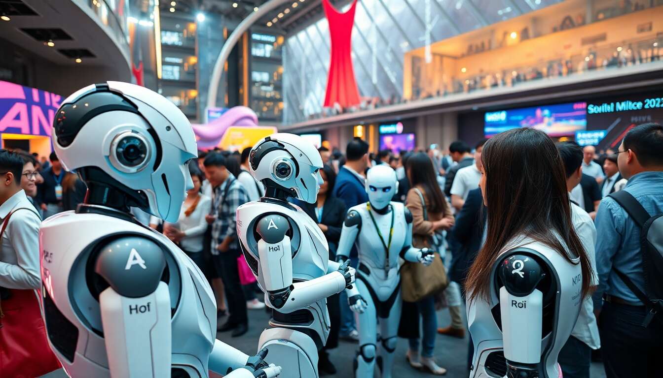 Les robots humanoïdes volent la vedette à la conférence IA de Shanghai 2025