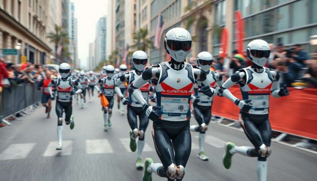Des robots humanoïdes prennent le départ d’un semi-marathon historique