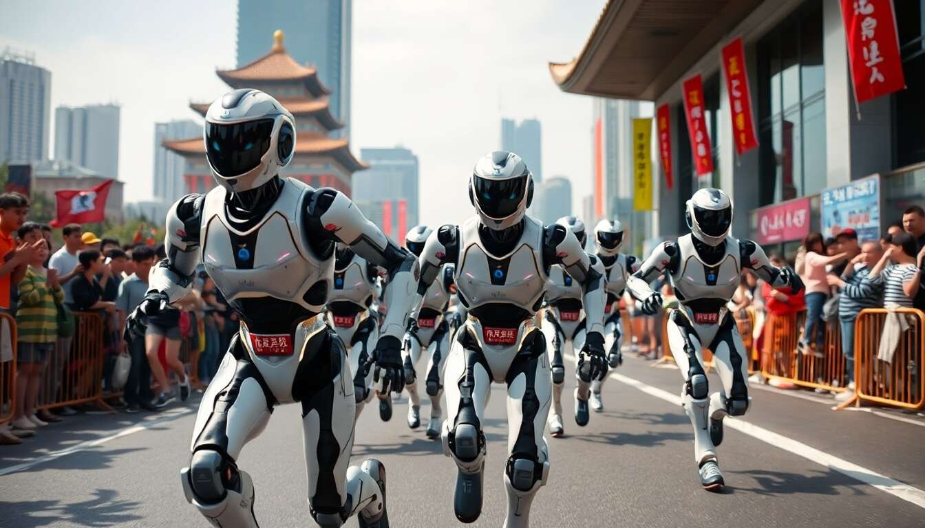 Une première mondiale : des robots humanoïdes terminent un semi-marathon à Pékin