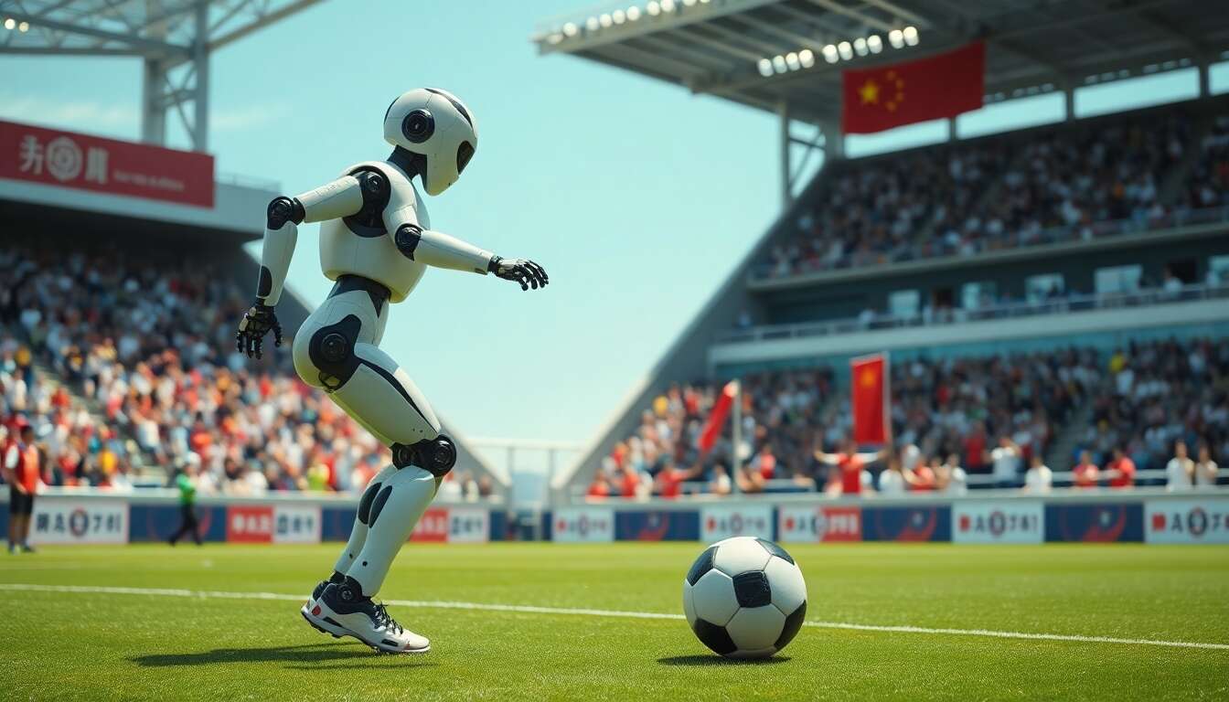 Les robots humano&iuml;des envahissent le terrain de football en chine