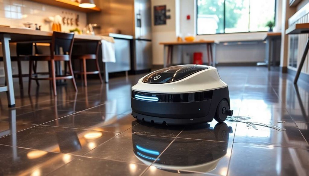 Ce robot de nettoyage Pudu peut désormais gérer les sols gras sans intervention humaine.