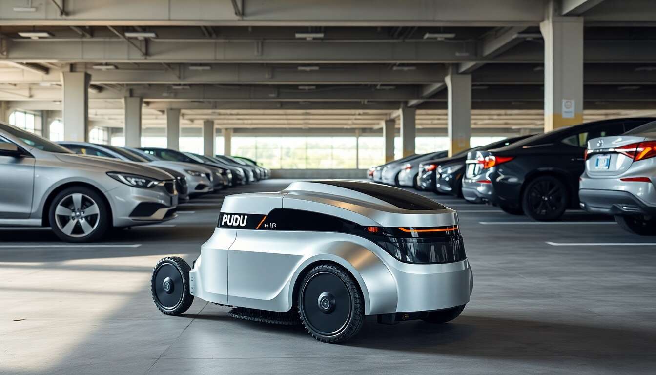 Smart Robots présente le PUDU MT1 Max : La solution ultime pour le nettoyage des grands parkings.