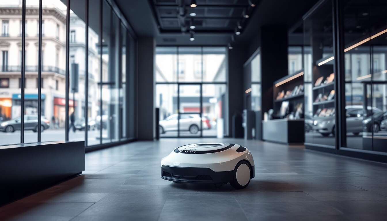 Smart Robots présente le Pudu SH1 : l'autolaveuse compacte idéale pour les commerces du centre-ville de Bordeaux.