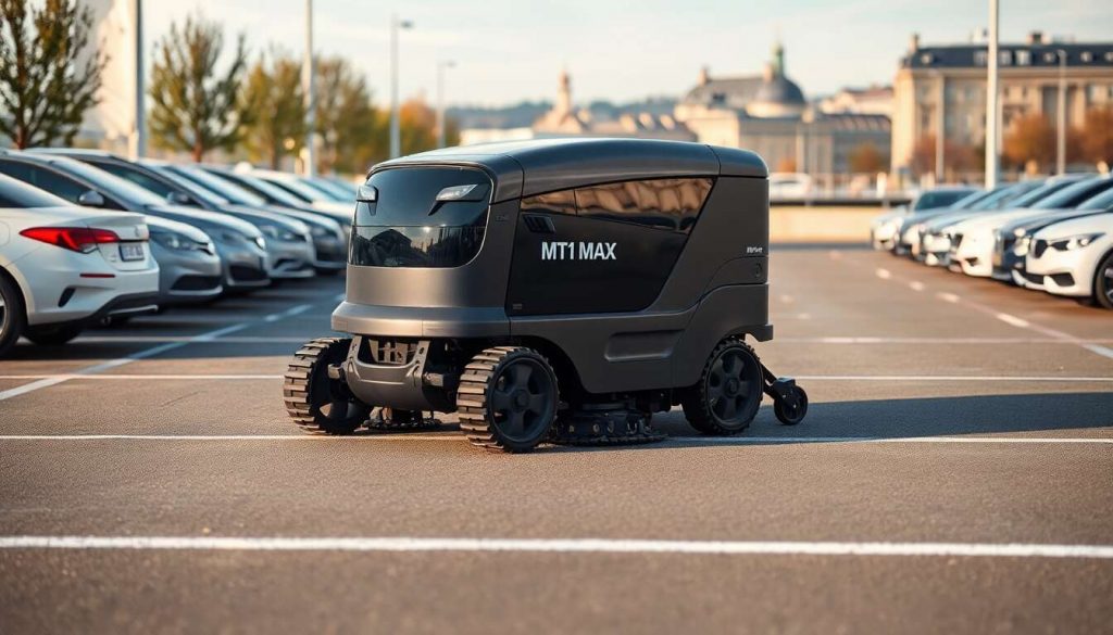 Entretien des parkings à Bordeaux : Le nouveau robot balayeur MT1 Max arrive en démonstration.