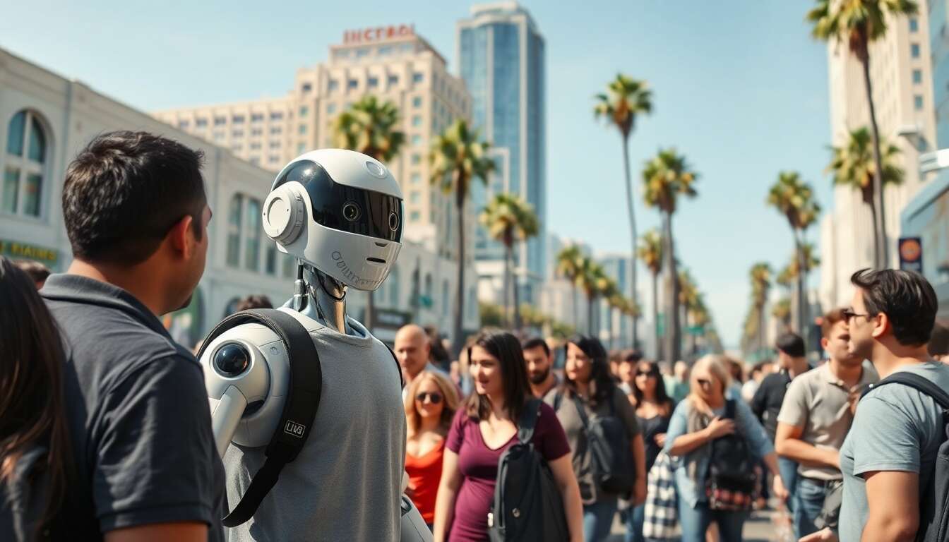 R&eacute;actions des habitants face &agrave; ce robot insolite